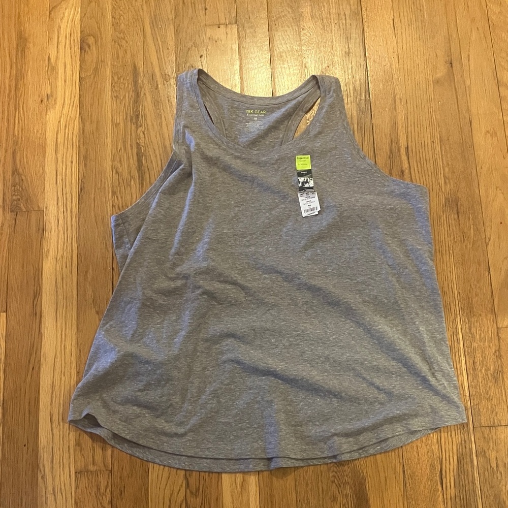 Tek gear women’s grey 1x grey tank top nwt